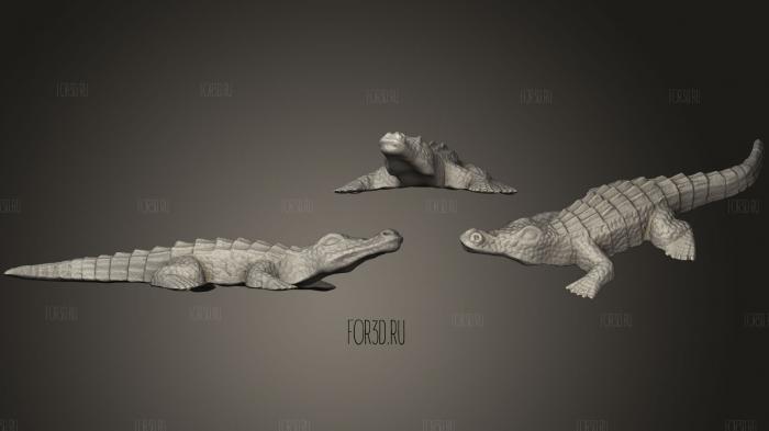 Crocodile stl model for CNC